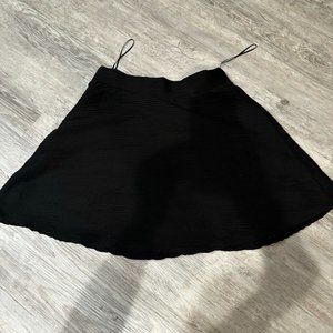 Black Flare Mini Skirt